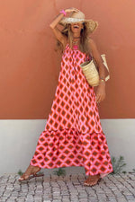 Geometrische Print Maxi-Jurk Zonder Mouwen - Maxi Dresses - Jurkjes.co