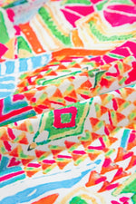 Geometrische Print Mini Jurk met Korte Mouw - Mini Dresses - Jurkjes.co