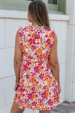 Gerafelde Bloemenjurk met Volants - Floral Dresses - Jurkjes.co