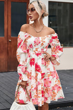 Gesmokte Bloemenjurk met Tiers - Floral Dresses - Jurkjes.co