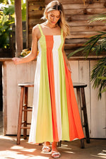 Gestreepte Maxi-Jurk met Hoge Taille - Maxi Dresses - Jurkjes.co
