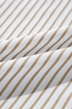 Gestreepte Mini Overhemdjurk met Lange Mouw - Mini Dresses - Jurkjes.co