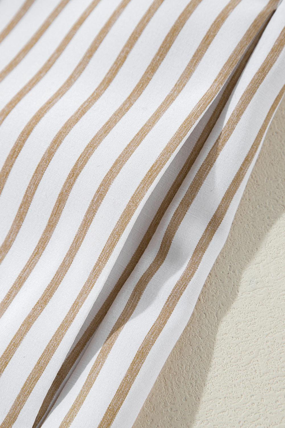 Gestreepte Mini Overhemdjurk met Lange Mouw - Mini Dresses - Jurkjes.co