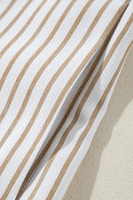 Gestreepte Mini Overhemdjurk met Lange Mouw - Mini Dresses - Jurkjes.co