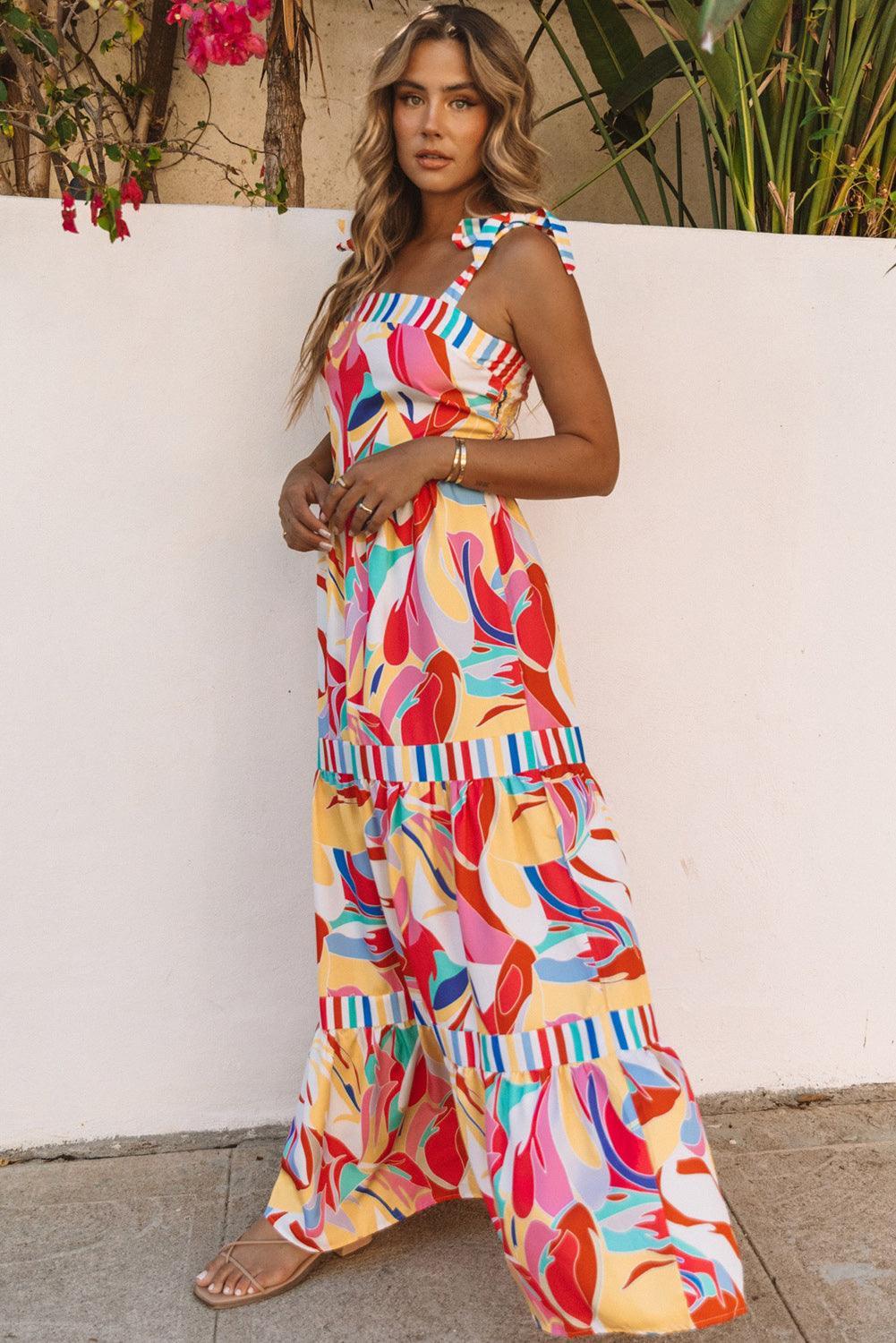 Kleurrijke Maxi Zomerjurk - Maxi Dresses - Jurkjes.co