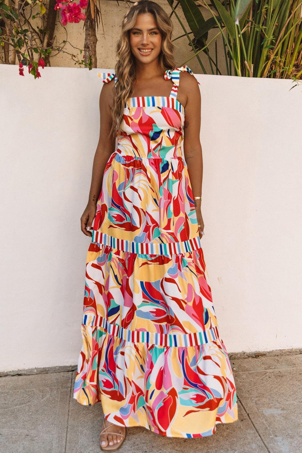 Kleurrijke Maxi Zomerjurk - Maxi Dresses - Jurkjes.co