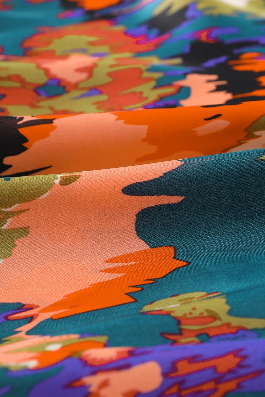 Kleurrijke Mini-Jurk met Ruches - Mini Dresses - Jurkjes.co