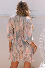 Kleurrijke Ruche Mini-Jurk - Mini Dresses - Jurkjes.co