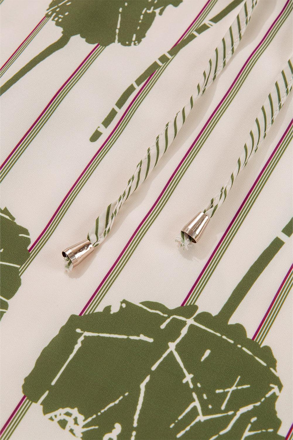 Korte Jurk met Bloemenprint en Splitnek - Floral Dresses - Jurkjes.co