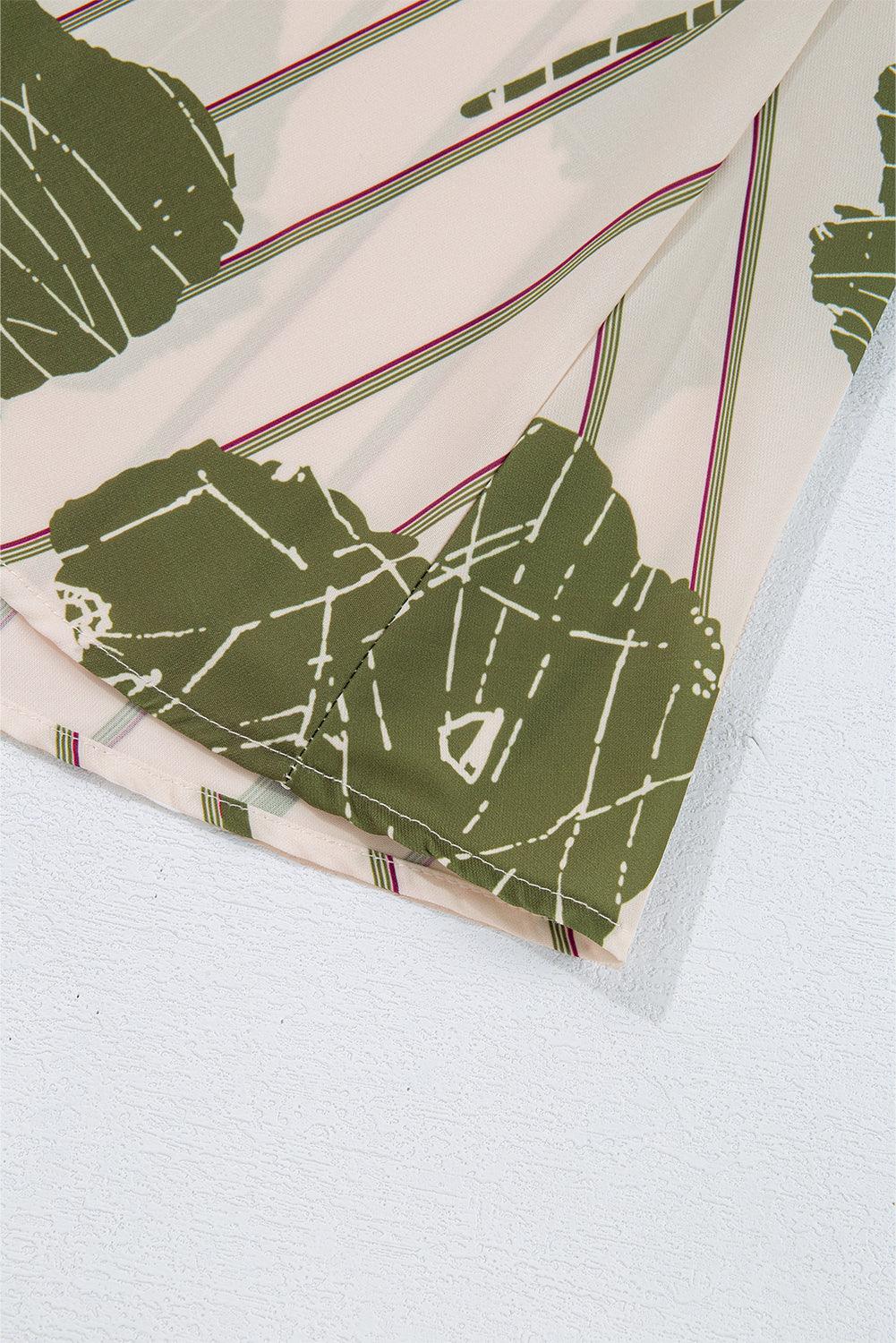 Korte Jurk met Bloemenprint en Splitnek - Floral Dresses - Jurkjes.co