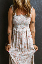 Lange Jurk met Kant en Bloemenprint - Maxi Dresses - Jurkjes.co