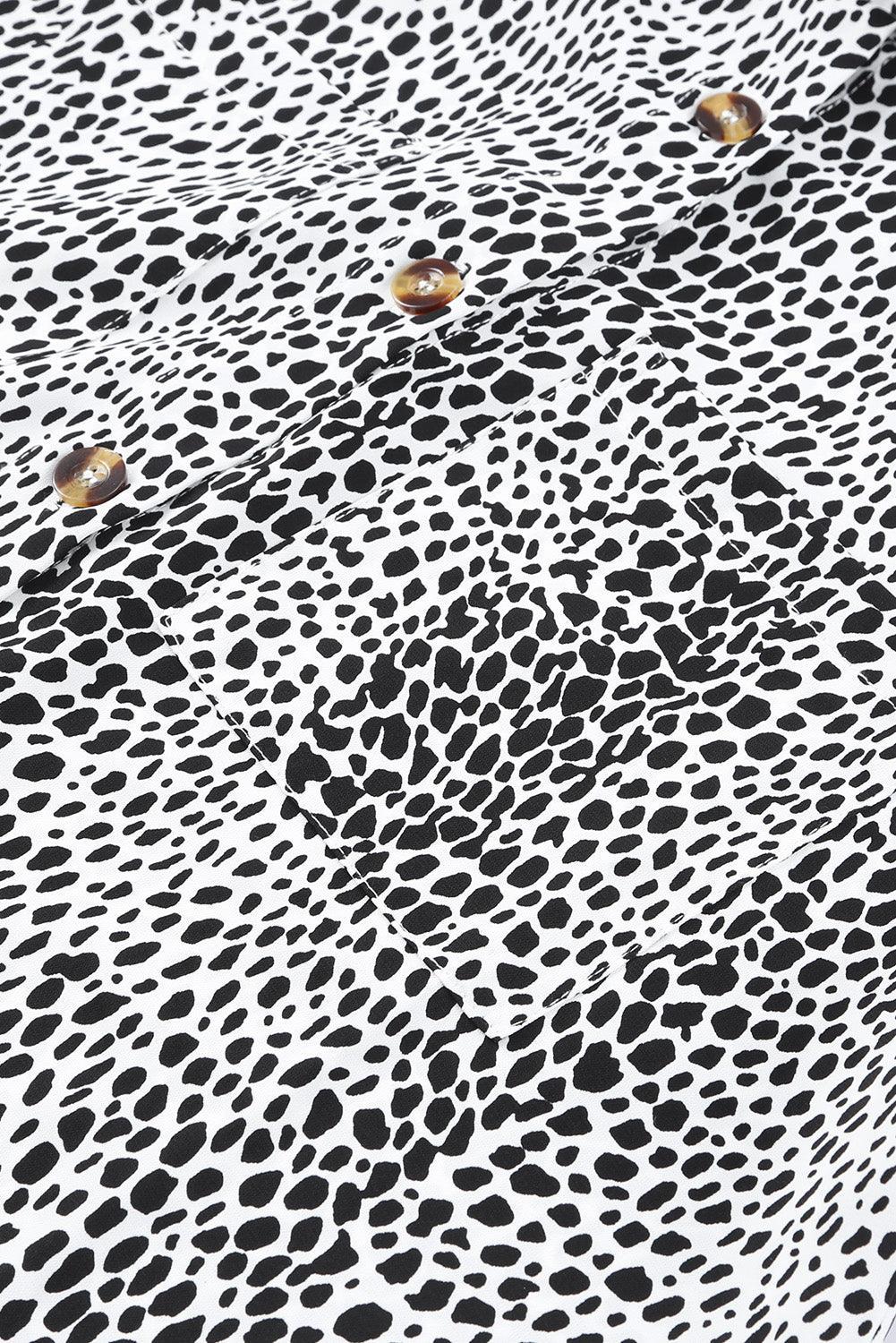 Lange Mouwen Panterprint Jurk-shirt - Mini Dresses - Jurkjes.co