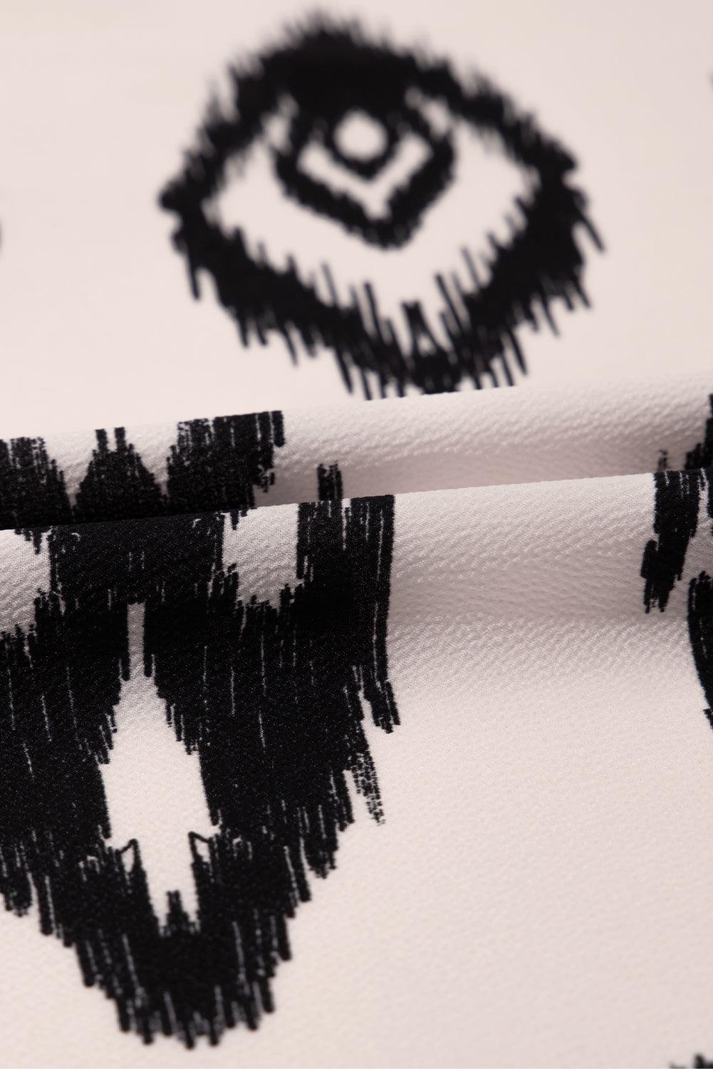 Lange Overhemdjurk met Geometrische Print - Maxi Dresses - Jurkjes.co