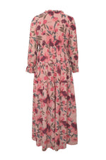 Lotus Gelaagde Maxi Jurk met Ruches - Floral Dresses - Jurkjes.co