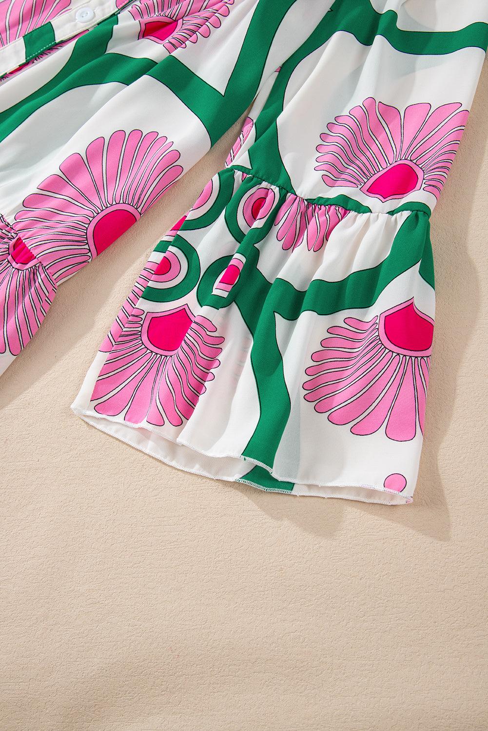 Maxi Jurk met Bloemenprint en Knoopsluiting - Maxi Dresses - Jurkjes.co