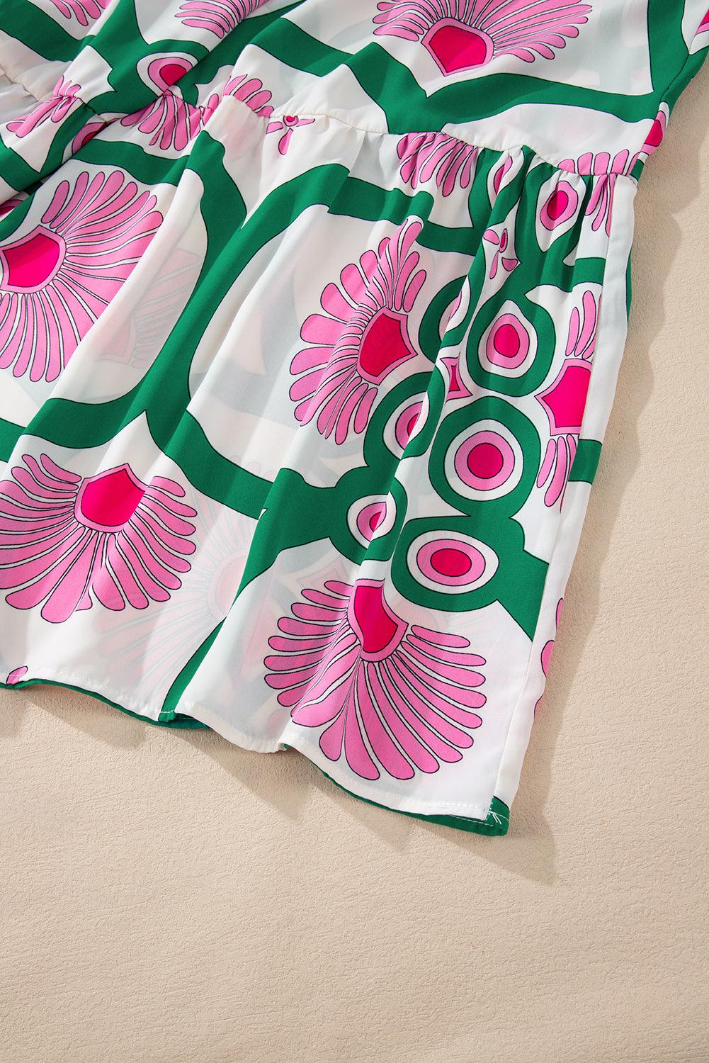 Maxi Jurk met Bloemenprint en Knoopsluiting - Maxi Dresses - Jurkjes.co