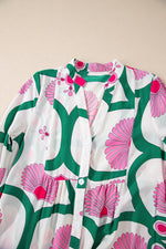 Maxi Jurk met Bloemenprint en Knoopsluiting - Maxi Dresses - Jurkjes.co