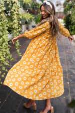Maxi Jurk met Bloemenprint en Kraag - Maxi Dresses - Jurkjes.co