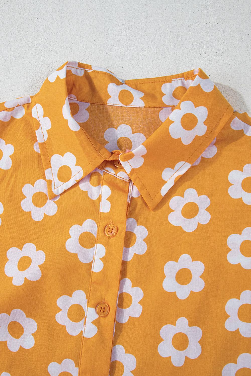 Maxi Jurk met Bloemenprint en Kraag - Maxi Dresses - Jurkjes.co