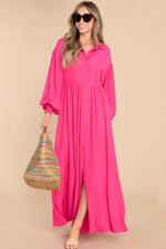 Maxi Jurk met Bubbelmouwen - Maxi Dresses - Jurkjes.co