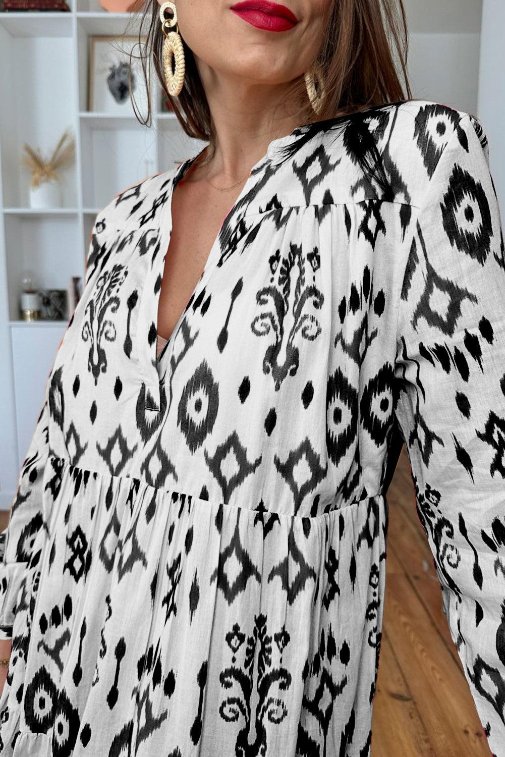 Maxi Jurk met Geometrisch Patroon - Maxi Dresses - Jurkjes.co