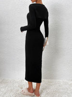 Maxi Jurk met Lange Mouwen en Effen Kleur - Maxi Dresses - Jurkjes.co