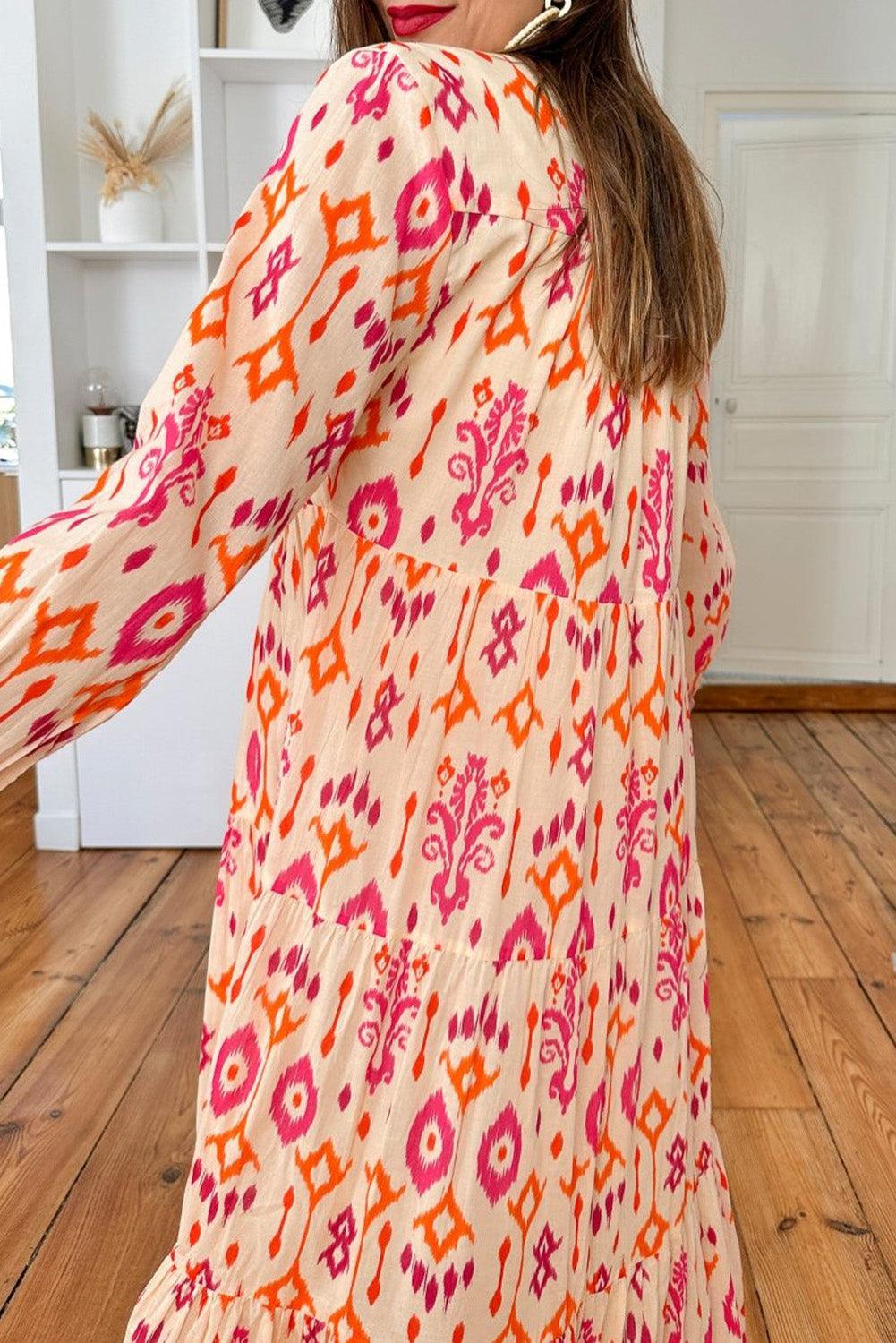 Maxi Jurk met Westerse Print - Maxi Dresses - Jurkjes.co