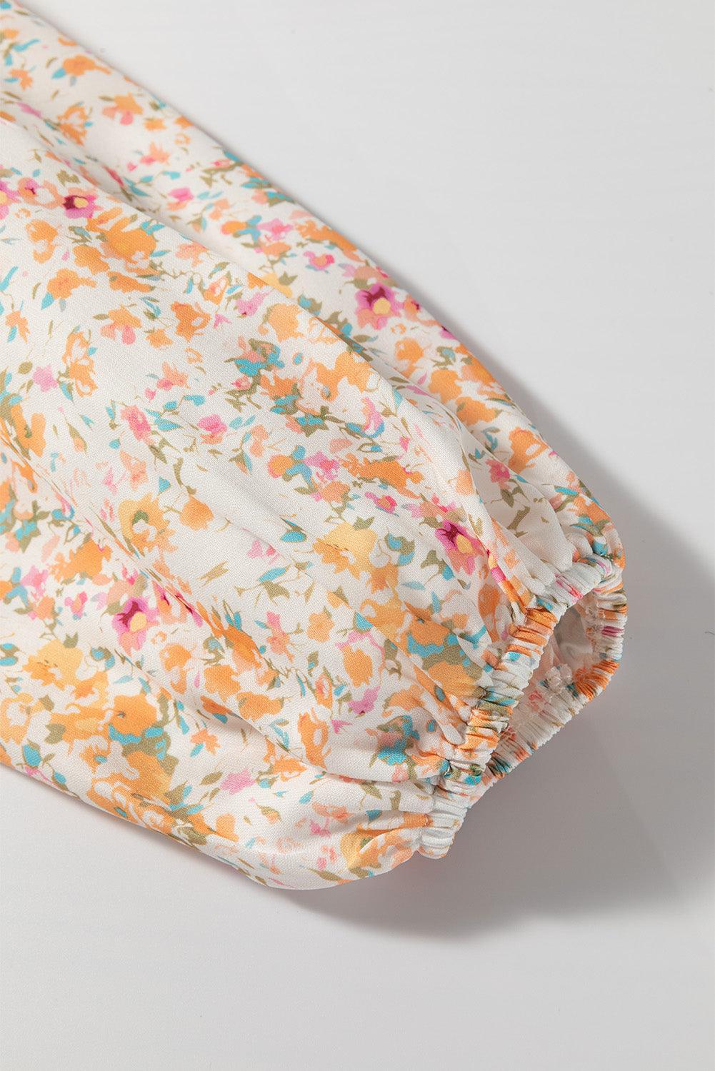Mini Jurk met Bloemenprint en Ruches - Floral Dresses - Jurkjes.co