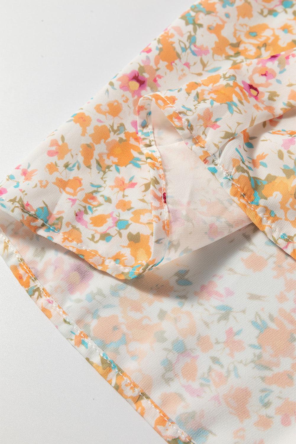 Mini Jurk met Bloemenprint en Ruches - Floral Dresses - Jurkjes.co