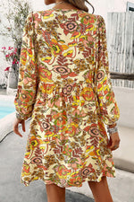 Mini Jurk met Bloemenprint en V-hals - Floral Dresses - Jurkjes.co