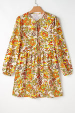 Mini Jurk met Bloemenprint en V-hals - Floral Dresses - Jurkjes.co