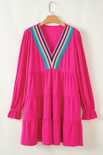 Mini Jurk met Gebreide V-hals - Mini Dresses - Jurkjes.co