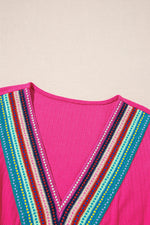 Mini Jurk met Gebreide V-hals - Mini Dresses - Jurkjes.co