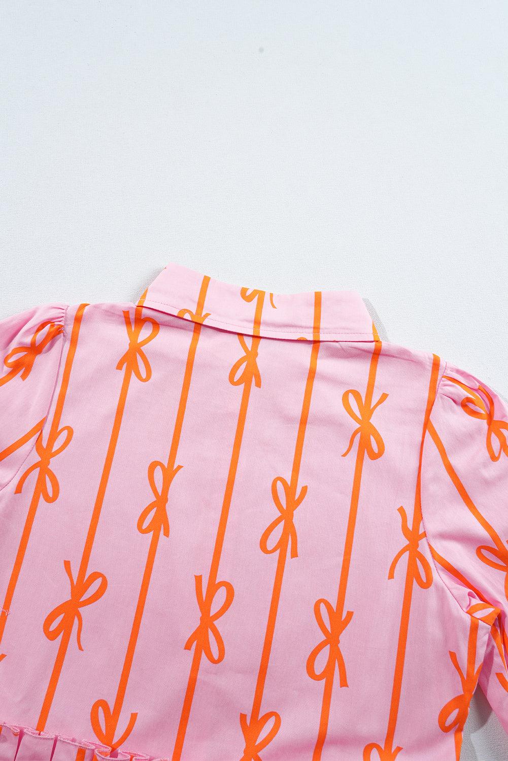 Mini Jurk met Gestreept Strikdetail - Mini Dresses - Jurkjes.co