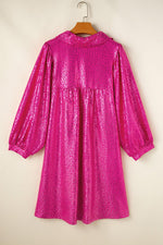 Mini Jurk met Luipaardprint en Kraag - Mini Dresses - Jurkjes.co