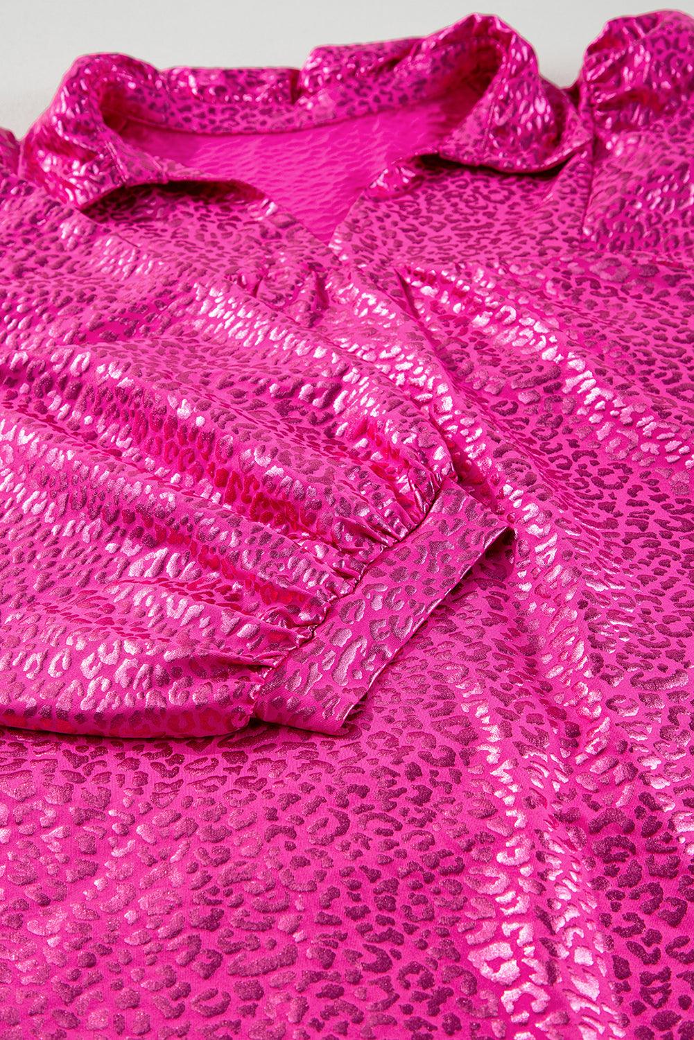 Mini Jurk met Luipaardprint en Kraag - Mini Dresses - Jurkjes.co