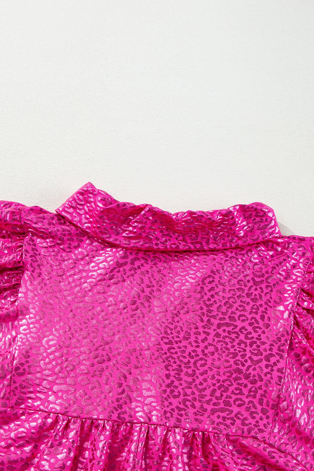 Mini Jurk met Luipaardprint en Kraag - Mini Dresses - Jurkjes.co