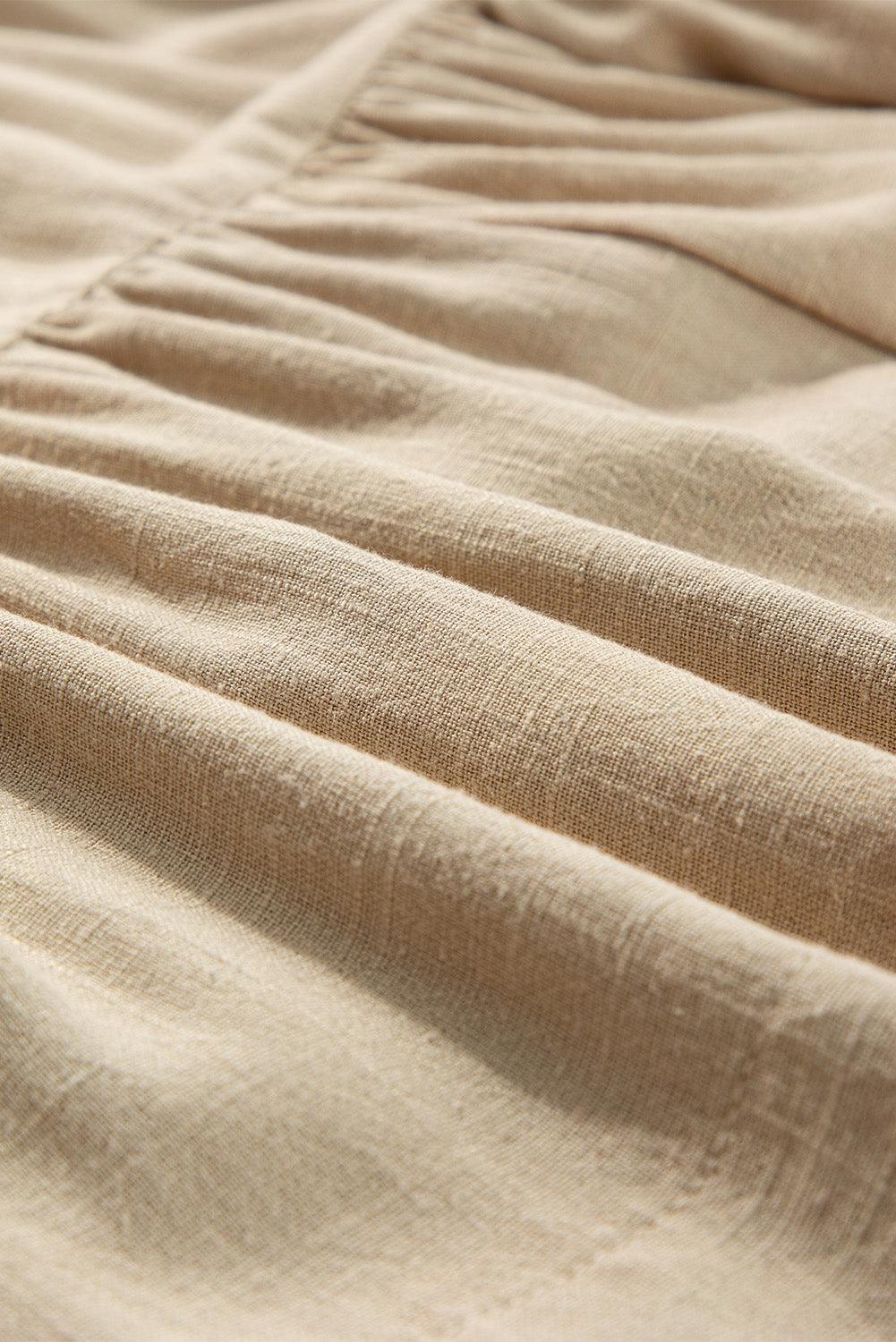 Mini Jurk met Puff Mouwen en Knopen - Mini Dresses - Jurkjes.co