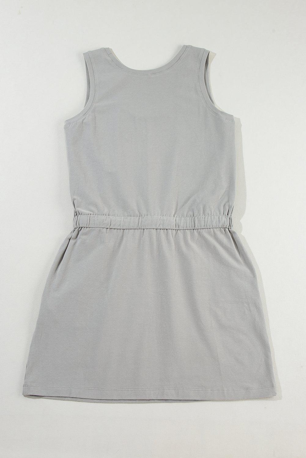 Mouwloze Mini Jurk met Taille Trekkoord - Mini Dresses - Jurkjes.co
