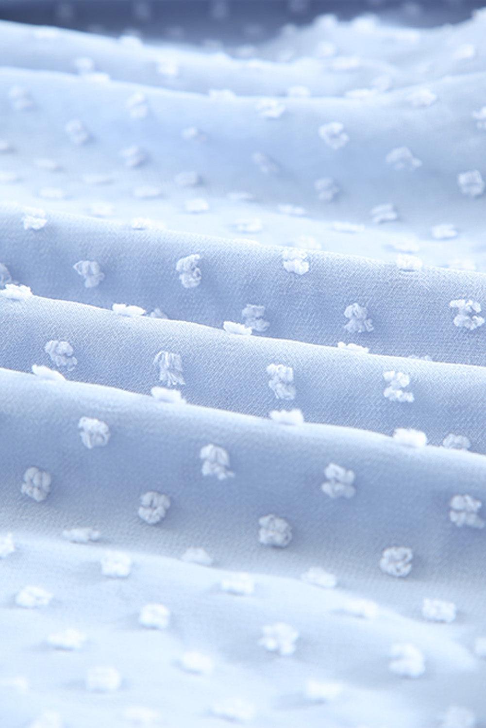 Off-Shoulder Maxi Jurk met Zwitserse Stippen - Maxi Dresses - Jurkjes.co