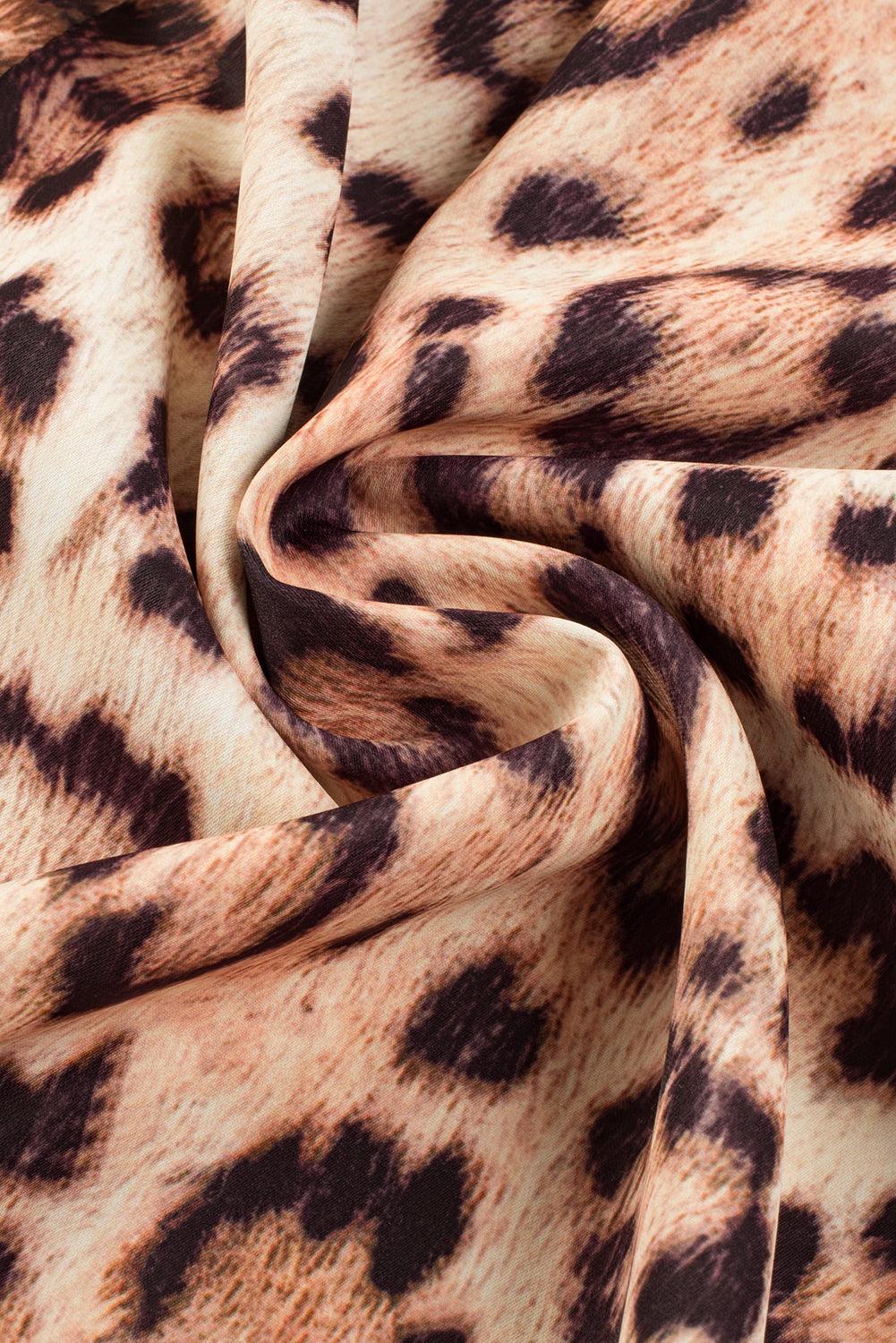 Panterprint Maxi Jurk met Bubble Mouwen - Maxi Dresses - Jurkjes.co