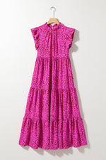Panterprint Maxi Jurk met Ruches - Maxi Dresses - Jurkjes.co
