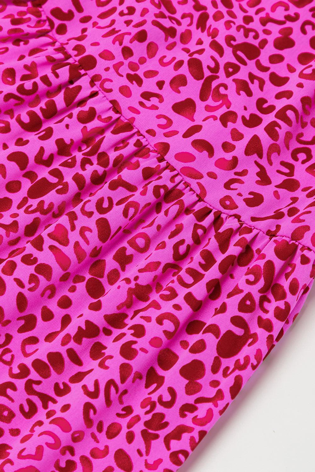 Panterprint Maxi Jurk met Ruches - Maxi Dresses - Jurkjes.co
