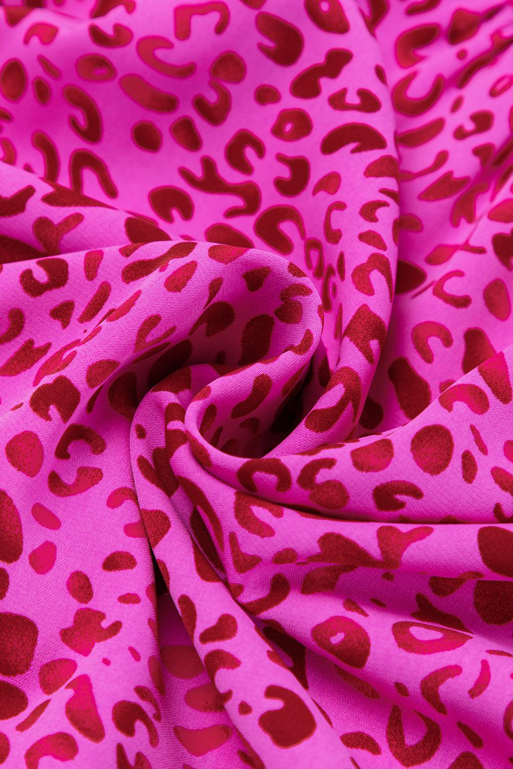 Panterprint Maxi Jurk met Ruches - Maxi Dresses - Jurkjes.co