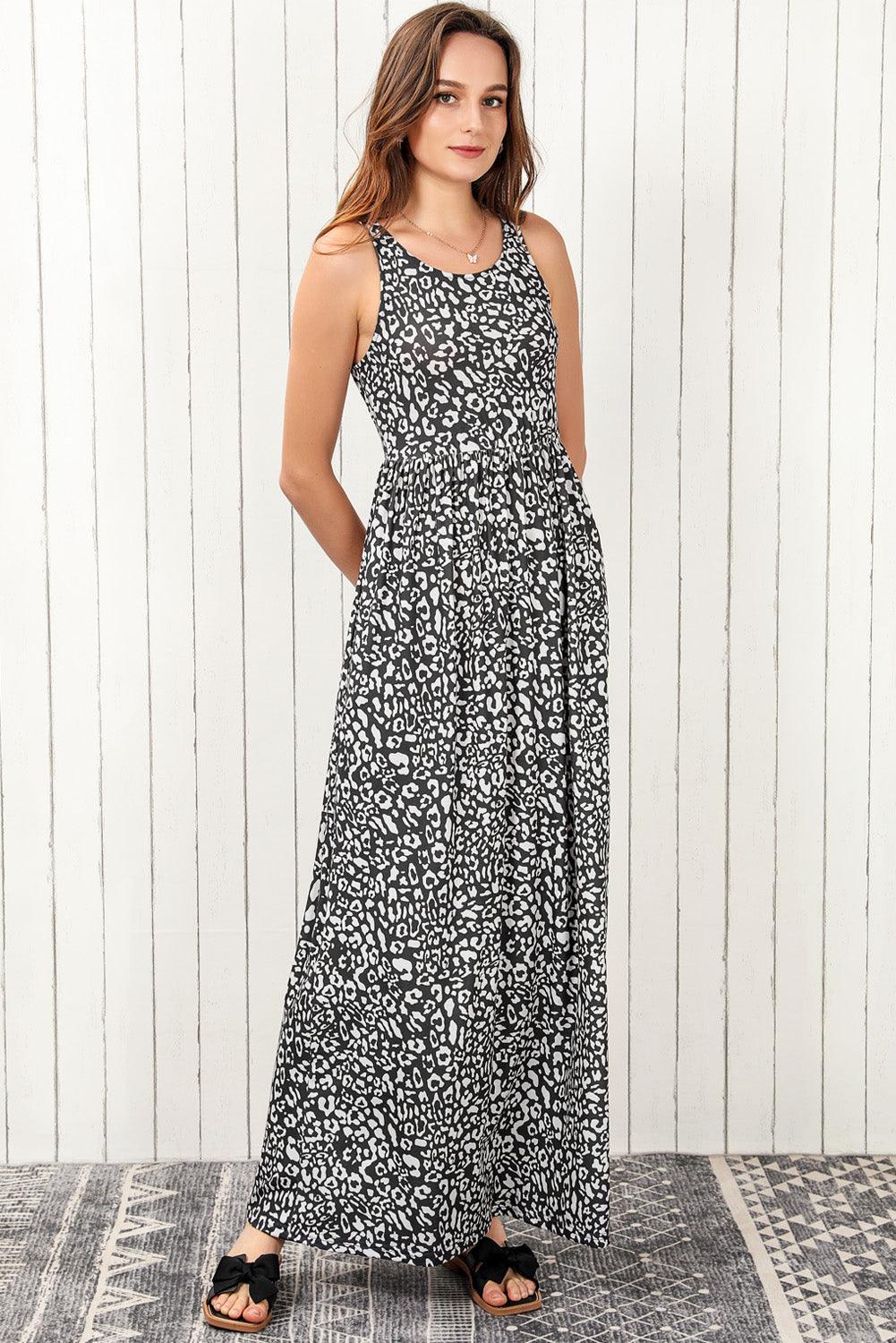 Panterprint Maxi-Jurk met Zakken - Maxi Dresses - Jurkjes.co
