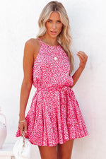 Panterprint Mini Jurk met Tailleband - Mini Dresses - Jurkjes.co