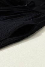 Patchwork Kreukjurk met Pofmouwen - Mini Dresses - Jurkjes.co