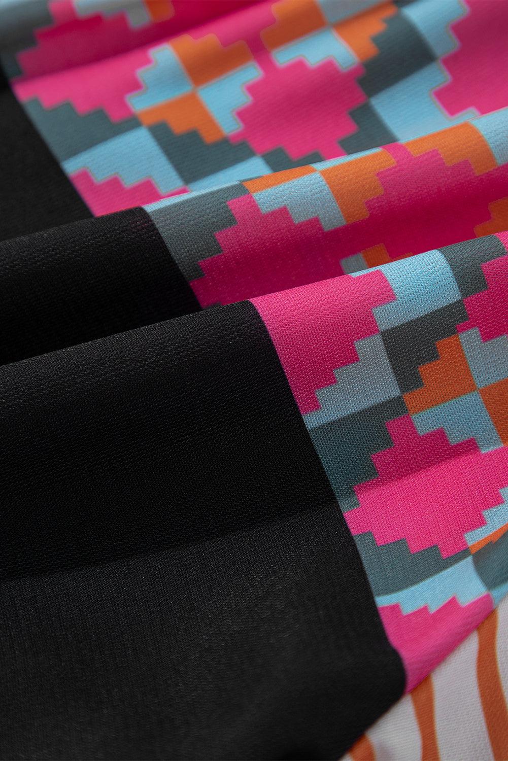 Rimpeljurk met Etnisch Patchwork - Mini Dresses - Jurkjes.co