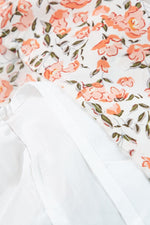 Rozen Bloemenprint Babydoll Mini Jurk - Floral Dresses - Jurkjes.co