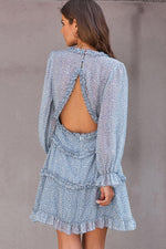 Ruche Detail Open Rug Bloemenjurk - Floral Dresses - Jurkjes.co